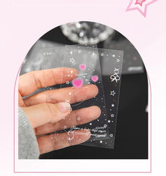 30pcs/pack Korean PET Transparent Sealing Decorative Stickers Cute Sticker for Idol Card Collage Material Journal DIY Decoration (ONLINE ORDER ONLY)