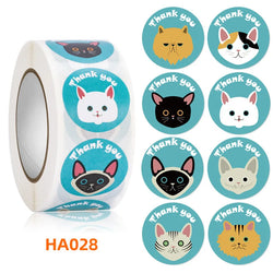 1inch/2.5cm Animal Good Job Cool Stickers Roll for Envelope Praise Reward Student Work Label Stationery Seal Lable (ONLINE ORDER ONLY)