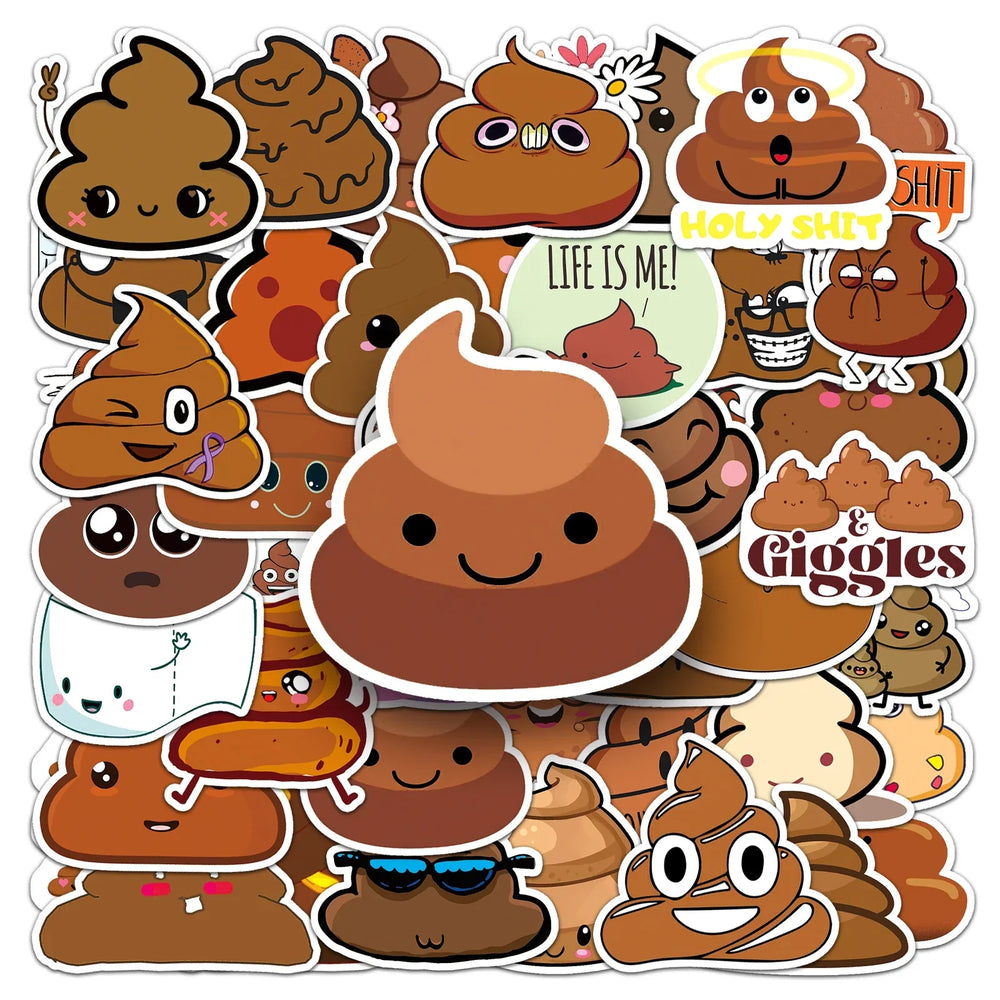 50Pcs Cartoon Waterproof Vinyl Stickers for Skateboard Snowboard (ONLINE ORDER ONLY)