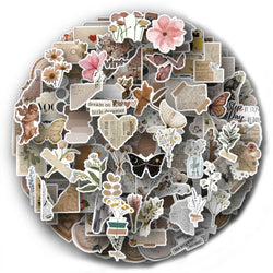 Vintage Butterfly Flower Stickers for Diary, Car, Guitar, Luggage, DIY Decals (ONLINE ORDER ONLY)