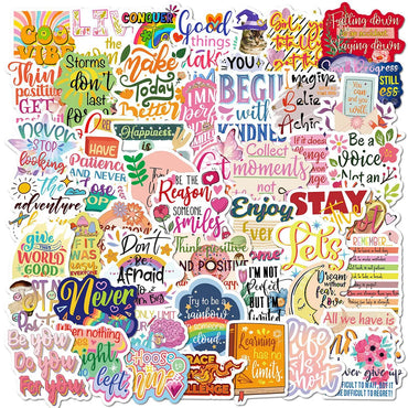 10/30/50/100pcs Cute INS Inspirational Quote Graffiti Stickers Decals Laptop Notebook Phone Suitcase Stationery Sticker Kids Toy (ONLINE ORDER ONLY)
