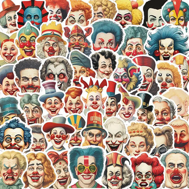 10/25/50PCS Joker Sticker Waterproof Halloween DIY Laptop Guitar Helmet Decal (Online Order Only)