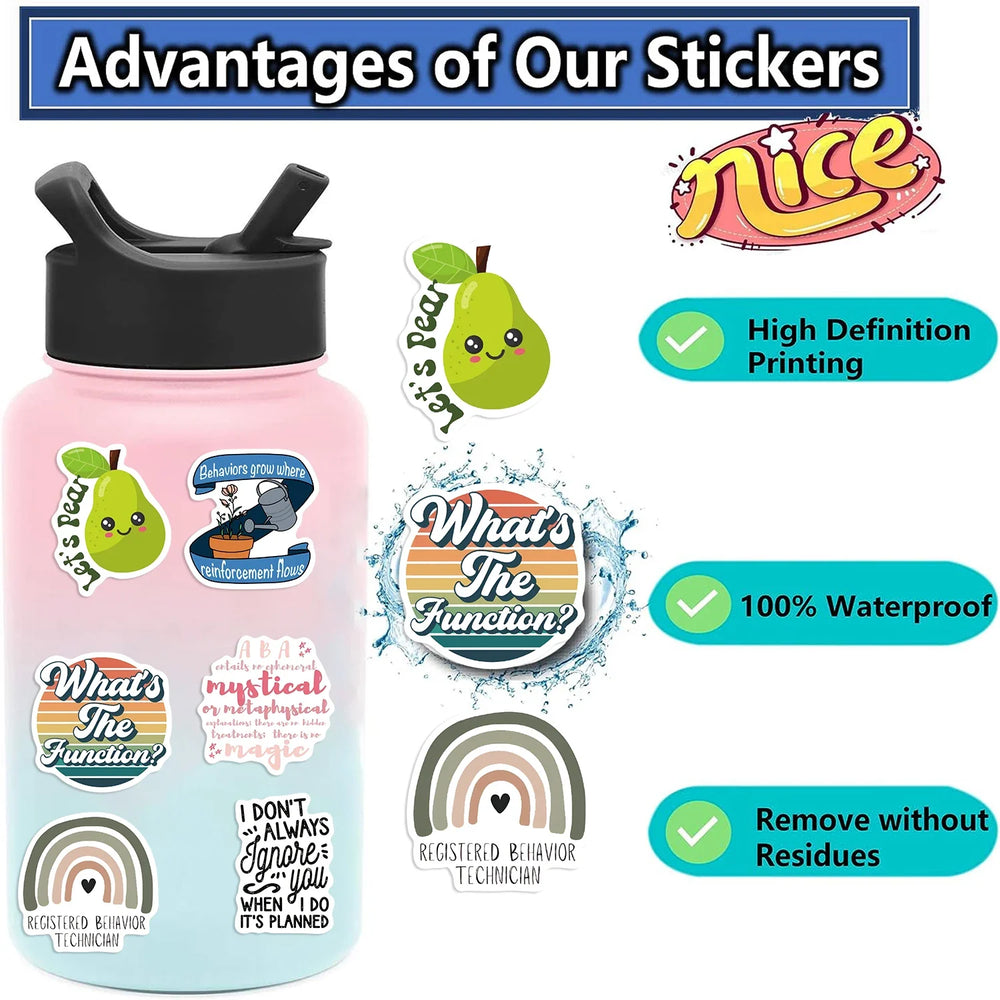 50Pcs ABA Colourful Good Day Stickers For Laptop Luggage Scrapbook Skateboard Guitar Phone Stickers Aesthetic Graffiti Decals (ONLINE ORDER ONLY)