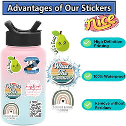 50Pcs ABA Colourful Good Day Stickers For Laptop Luggage Scrapbook Skateboard Guitar Phone Stickers Aesthetic Graffiti Decals (ONLINE ORDER ONLY)