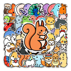Cute Animal Stickers Decals for Laptop Luggage Guitar Kids Toys Kawaii Cartoon Graffiti Wholesale (ONLINE ORDER ONLY)