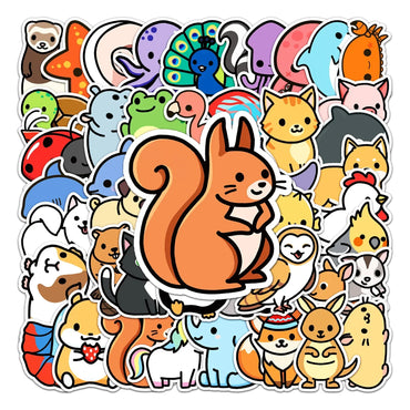 Cute Animal Stickers Decals for Laptop Luggage Guitar Kids Toys Kawaii Cartoon Graffiti Wholesale (ONLINE ORDER ONLY)