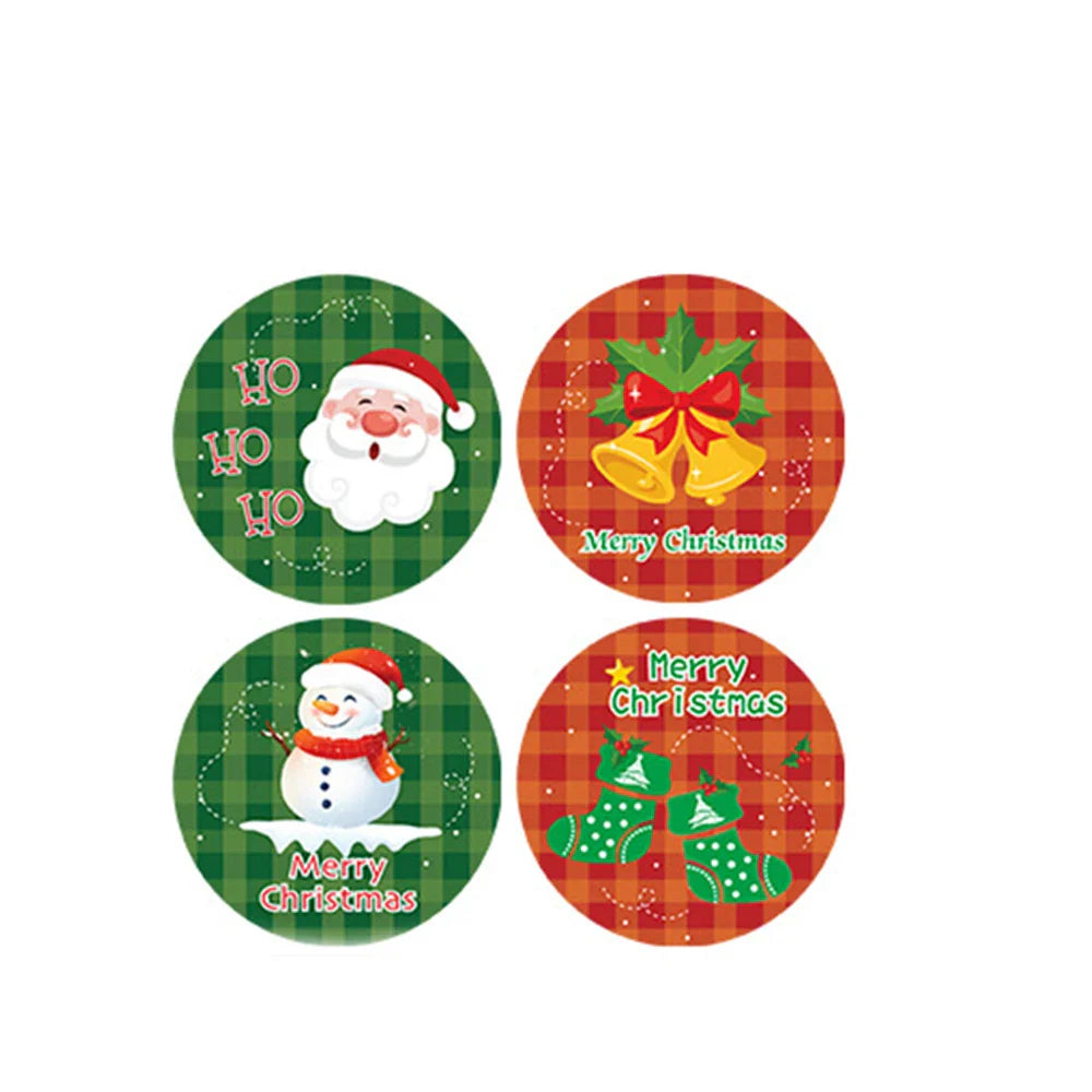 100-500pcs Merry Christmas Stickers Christmas Theme Seal Labels Stickers For DIY Gift Baking Package Envelope Stationery (ONLINE ORDER ONLY)