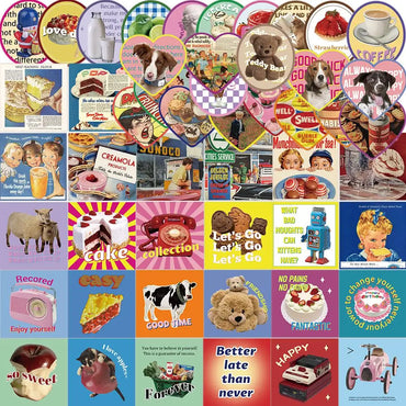 10/25/50pcs American Vintage Sweetheart Sticker Packs (ONLINE ORDER ONLY)