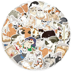 10/30/50PCS Kawaii Angry Cat Sticky PVC Sticker Aesthetic DIY Decoration Scrapbooking Korean Hand Accounting Supplies for Kids (ONLINE ORDER ONLY)
