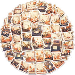 Cartoon Flower Book Stickers for Notebook Phone Luggage Guitar Laptop Bike - 10/30/50PCS (Online Order Only)
