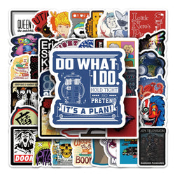 50Pcs Cartoon Waterproof Vinyl Stickers for Skateboard Snowboard Decals (Online Order Only)