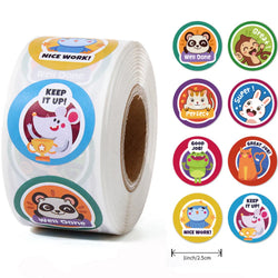 100-500pcs Teacher Reward Sticker Fun Motivation Animal Sticker For School Teacher Student Stationery Stickers (Online Order Only)