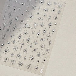 Gold Silver Star Laser Pink Colorful Glitter Starlight Sparkle Rhinestones Relief Nail Art Decorations Stickers Manicure Decals (ONLINE ORDER ONLY)