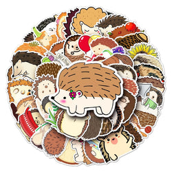 50Pcs Hedgehog Cartoon Waterproof Vinyl Stickers for Skateboard Snowboard (ONLINE ORDER ONLY)