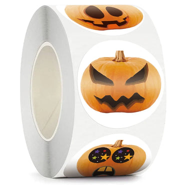100-500pcs Halloween Stickers pumpkin Seal Labels 1inch Gold Foil Paper Decoration Sticker Wedding Gift Stationery Sticker (ONLINE ORDER ONLY)