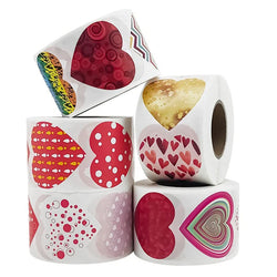 100-500 Heart Shape Of Red Stickers Seal Labels Stickers Scrapbooking For Package And Wedding Gift Decoration Stationery sticker (ONLINE ORDER ONLY)