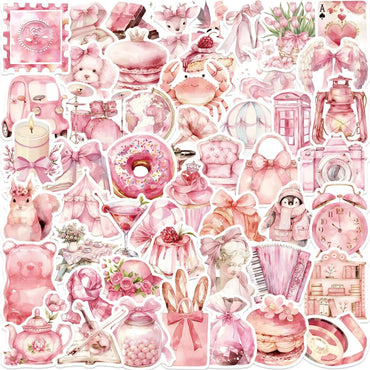 10/50PCS Aesthetic Vsco Girl Cartoon Stickers Graffiti DIY Waterproof Skateboard Scrapbook Suitcase Laptop Luggage Phone Decals (Online Order Only)