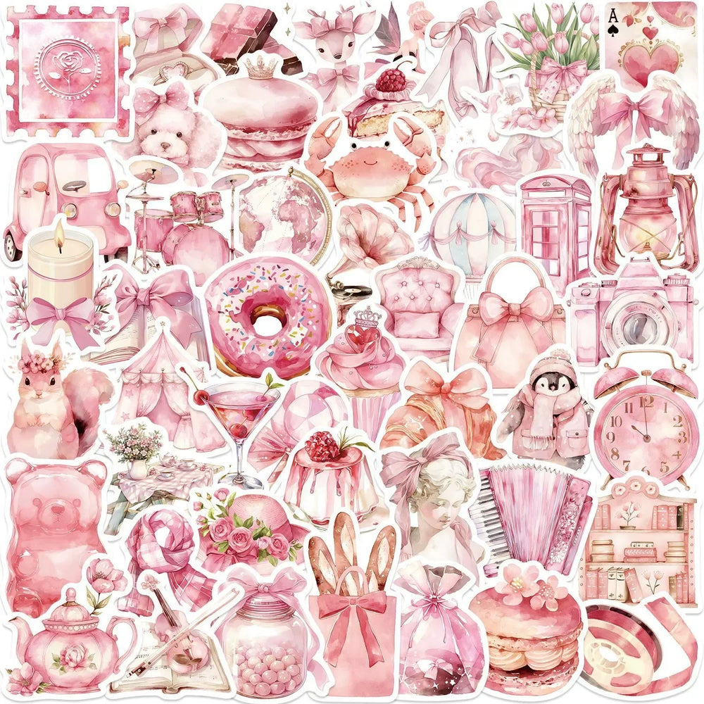 10/50PCS Aesthetic Vsco Girl Cartoon Stickers Graffiti DIY Waterproof Skateboard Scrapbook Suitcase Laptop Luggage Phone Decals (Online Order Only)