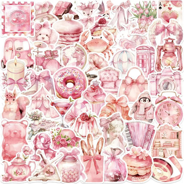 10/50PCS Aesthetic Vsco Girl Cartoon Stickers Graffiti DIY Waterproof Skateboard Scrapbook Suitcase Laptop Luggage Phone Decals (Online Order Only)