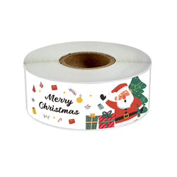 120pcs/roll Red Green Merry Christmas Santa Claus Labels Stickers for Gift Package Card Envelope Wrapping Party Small Business (ONLINE ORDER ONLY)