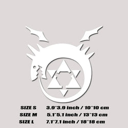 ALCHEMIST Ouroboros decals,like Lust's tattoos,for cartoon lovers&fans,high quality sticker for cars trucks motorcycles &laptops (ONLINE ORDER ONLY)