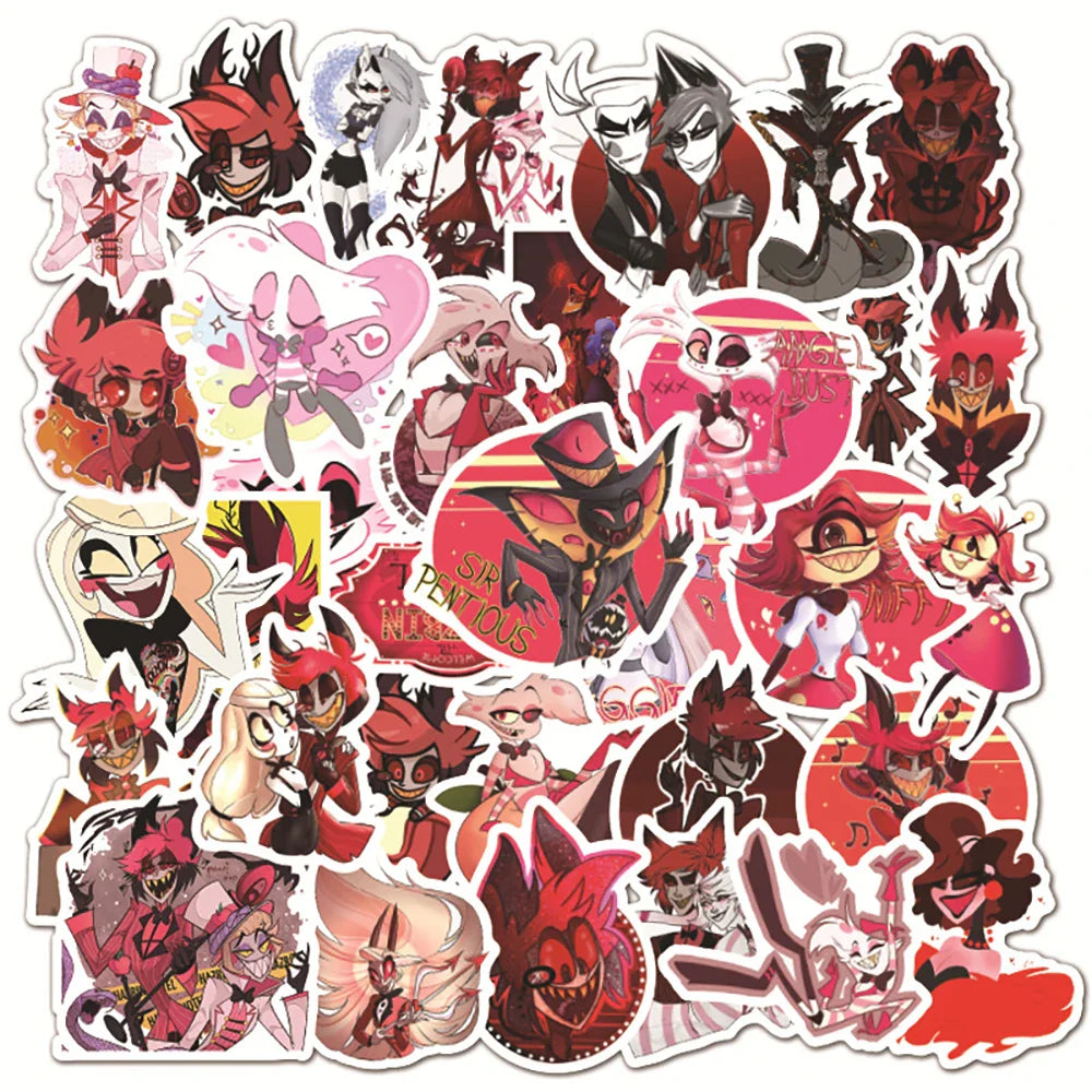 10/30/50PCS Helluva Boss Cartoon Stickers PVC Waterproof Suitcase Phone Laptop Helmet Notebook Car Bike Toys For Kids Decal Gift (ONLINE ORDER ONLY)