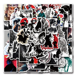 55pcs Vagabond Anime Stickers for Suitcase, Phone, Car, Laptop, Scooter, Fridge (Online Order Only)
