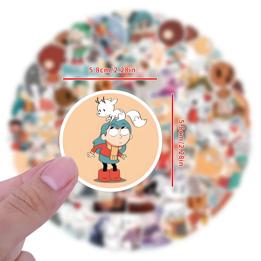 10/30/55/110PCS Hilda Stickers Funny Cartoon Stciekr Adventure Comics Decals Luggage Laptop Guitar Car Bike Skateboard Kids Toys (ONLINE ORDER ONLY)