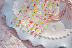 Fig Guava Pitaya Honey Peach Oranges Watermelon Strawberry Apple Pineapple Fruit Nail Art Decoration Stickers Manicure Decals (ONLINE ORDER ONLY)