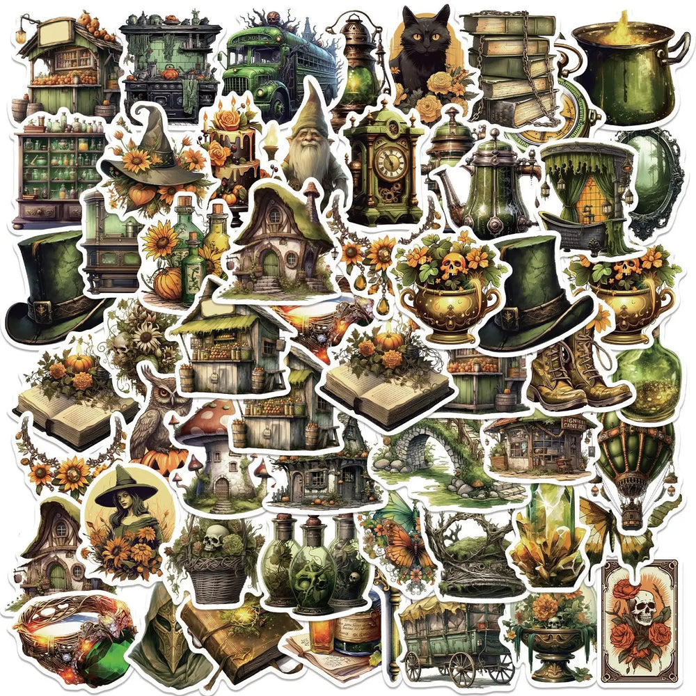 Jungle Magic Graffiti Stickers 10/30/50pcs for Suitcase Skateboard Laptop Luggage Phone Car DIY Decals (ONLINE ORDER ONLY)