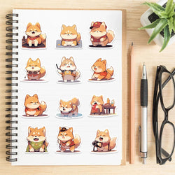 52Pcs Puppy Cartoon Stickers For Car Motorcycle Travel Luggage Guitar Waterproof Graffiti Kids Sticker (Online Order Only)