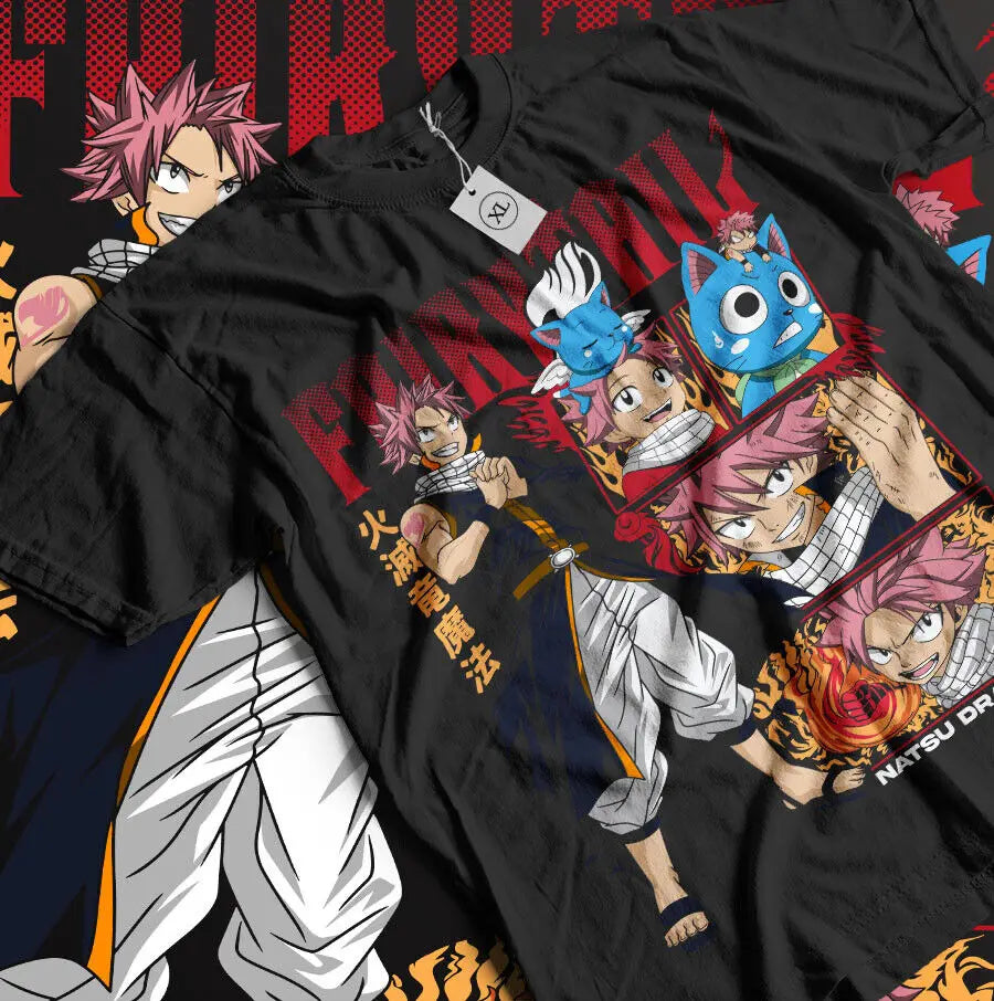 Fairy Tail T-Shirt: Natsu & Gray Dragon Slayer Anime Tee (ONLINE ORDER ONLY)