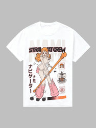 Nami Egghead Island T-Shirt: MINISO Retro Y2K Cotton Tee (ONLINE ORDER ONLY)