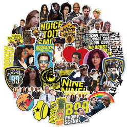50PCS TV Series Brooklyn Nine-Nine Stickers for DIY Stationery Decal Pegatina Motorcycle Skateboard Laptop Guitar Sticker (ONLINE ORDER ONLY)
