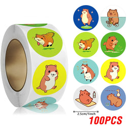 100-500pcs Animals Encourage Children Paper Sticker Thank You Sticker Gift Sealing Labels Stationery Decoration Scrapbooking (ONLINE ORDER ONLY)