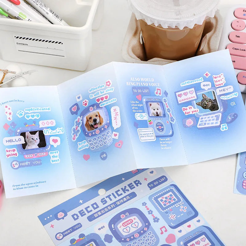 Cute Sweet attack series Stickers Text Dialog Idol Card DIY Material Scrapbooking Decorative Sticker Personalized Stationery (ONLINE ORDER ONLY)