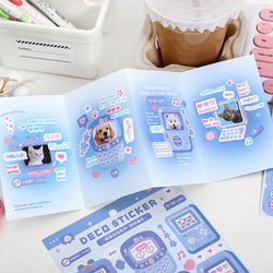 Cute Sweet attack series Stickers Text Dialog Idol Card DIY Material Scrapbooking Decorative Sticker Personalized Stationery (ONLINE ORDER ONLY)