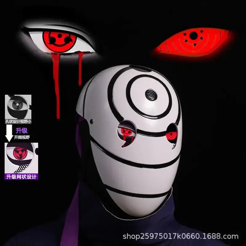 Obito Cosplay Mask: High Gloss Akatsuki Anime Prop