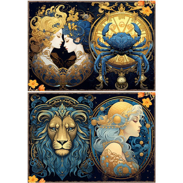 10/38pcs Vintage Twelve Constellations Graffiti Stickers Cartoon Decals Laptop Notebook Phone Waterproof Sticker Kid Classic Toy (ONLINE ORDER ONLY)