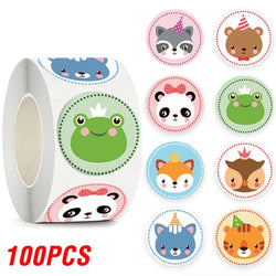100-500pcs Cartoon Animal Reward Stickers for Kids Cute Gift Decor Stickers Labels School Encourage Children Stationery Stickers (Online Order Only)