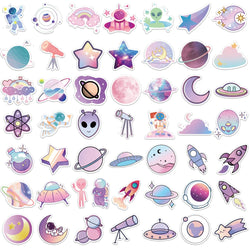10/30/50PCS Cute Cartoon Dream Gradient Planet Outer Space Stickers For Kids Motorcycle Phone Fridge Notebook Wall Decals Toys (ONLINE ORDER ONLY)