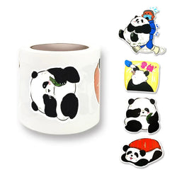 Panda Graffiti Sticker Rolled Flat Sheet 50 Animal Adhesive Decorative Stickers Water Cup Waterproof Sticker Cute Decal (ONLINE ORDER ONLY)