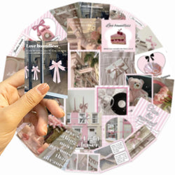 30Pcs Pink Ballet Style Stickers Kawaii Cartoon Waterproof PVC Stickers Scrapbooking Diy Journaling Cute Stationery Sticker (ONLINE ORDER ONLY)