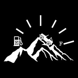 Truck Fuel Mountain Full Gas Gauge Sticker for Car Fuel Tank Cap Door Decoration Automotive Supplies Stickers PVC Vinyl Decals (ONLINE ORDER ONLY)