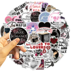 50PCS Dark Romance Scrapbook Stickers DIY Diary Laptop Luggage Skateboard Graffiti Decal Fun Stylish Classic Toys (Online Order Only)