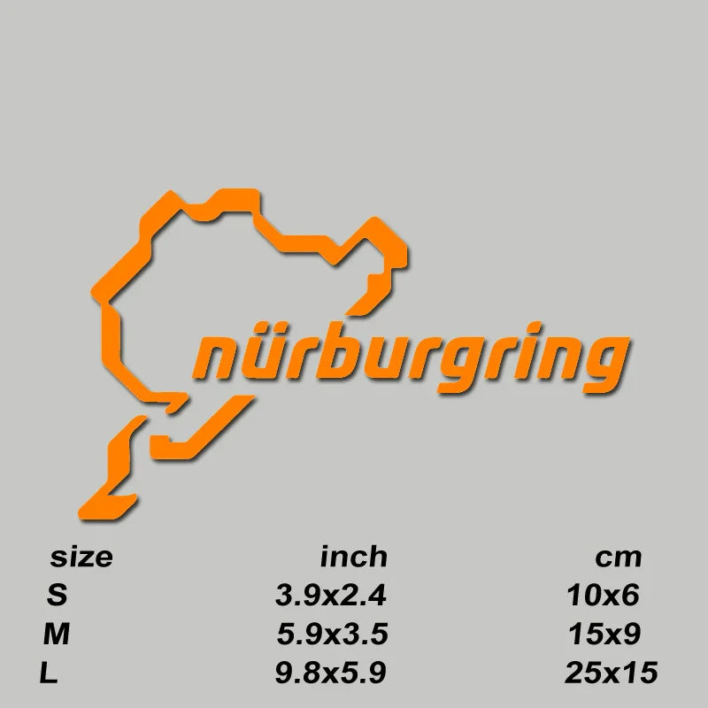 MAP "nurburgring" stickers,High Quality And Durable Automobiles Exterior Accessories Self-adhesive Decals (ONLINE ORDER ONLY)