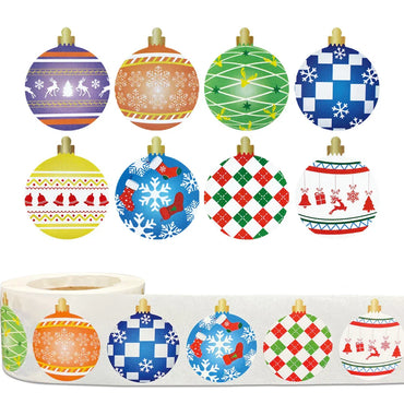 100-500Pcs Merry Christmas Sticker Christmas Party Holiday Decoration Gift Sealing Glue Baking Packaging Sticker Label 1inch (Online Order Only)