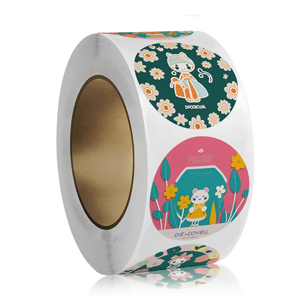 100-500pcs Cute Reward Sticker 1inch Cartoon Animal Stickers For Kids Gift Decor Envelope Sealing Labels Stationery Stickers (ONLINE ORDER ONLY)