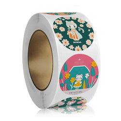 100-500pcs Cute Reward Sticker 1inch Cartoon Animal Stickers For Kids Gift Decor Envelope Sealing Labels Stationery Stickers (ONLINE ORDER ONLY)