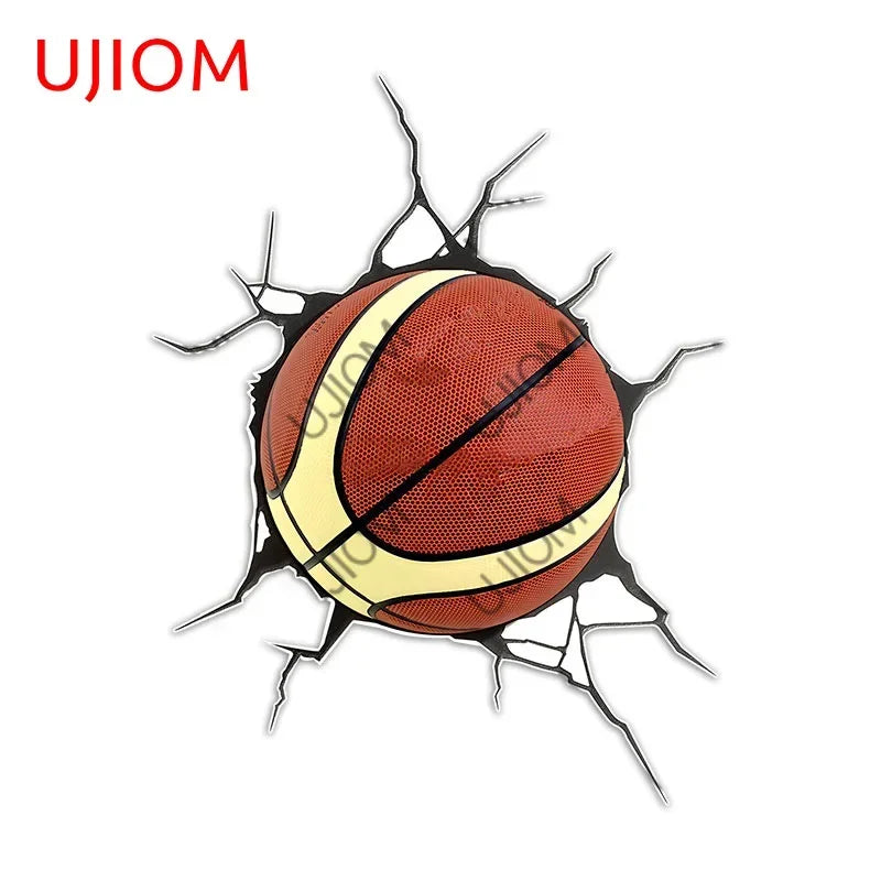 UJIOM 13cm Basketball Wall Sticker Scratch-Proof Anime Decal Funny Home Decoration (ONLINE ORDER ONLY)